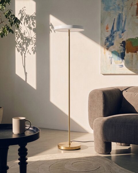 LED állólámpa EVENLODE Dimmer funkcióval Fém Fehér