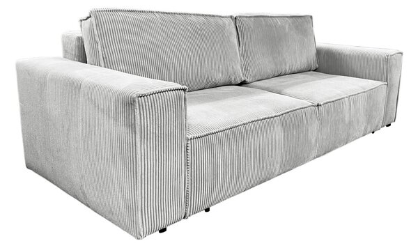 Kihúzható heverő, világosszürke, HARPERA BIG SOFA