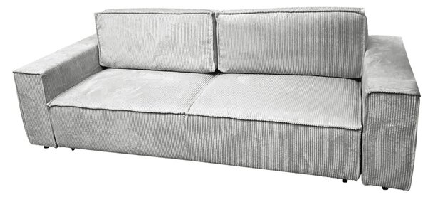 Kihúzható heverő, világosszürke, HARPERA BIG SOFA