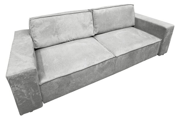 Kihúzható heverő, világosszürke, HARPERA BIG SOFA