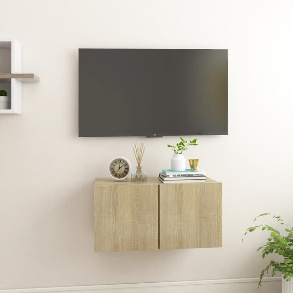 VidaXL sonoma-tölgy színű függő TV-szekrény 60 x 30 x 30 cm