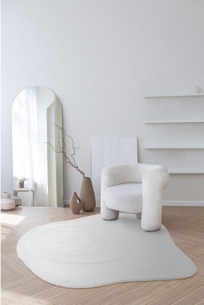 Fehér gyapjú szőnyeg 150x150 cm Olsen – Asiatic Carpets