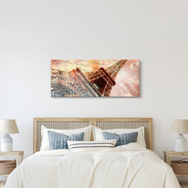 Kép - Eiffel-torony vintage stílusban (120x50 cm)