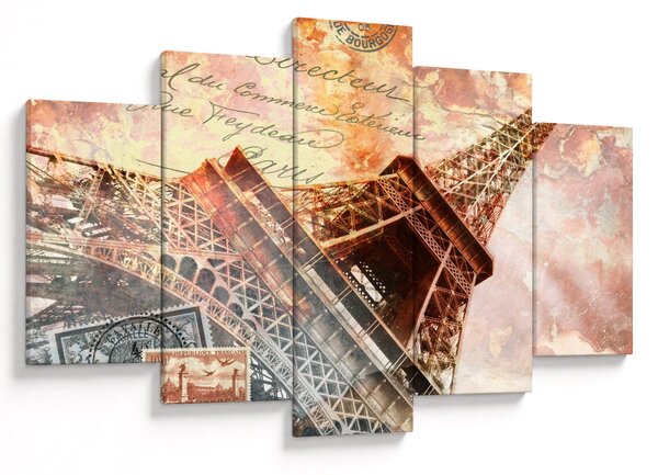 Kép - Eiffel-torony vintage stílusban (150x105 cm)