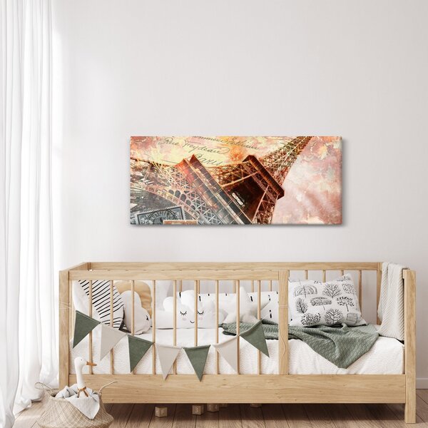 Kép - Eiffel-torony vintage stílusban (120x50 cm)