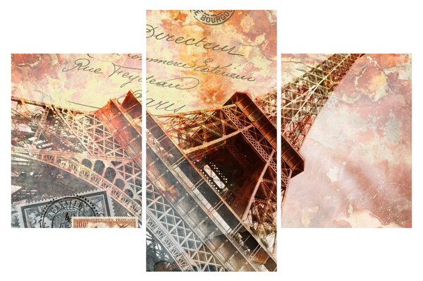 Kép - Eiffel-torony vintage stílusban (90x60 cm)