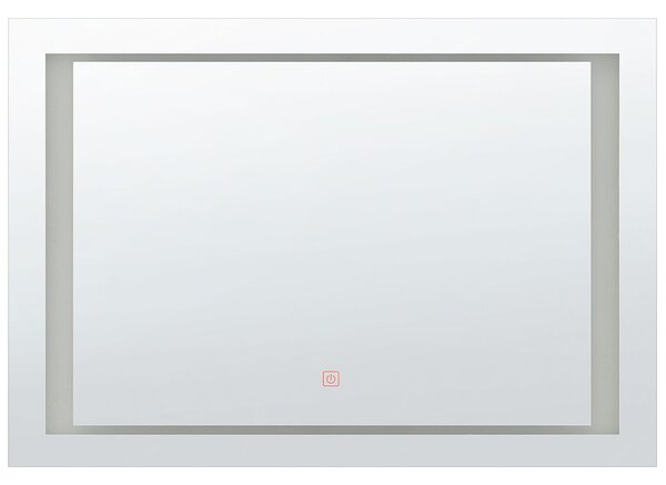 LED fürdőszobai tükör EYRE 80 cm 60 cm Ezüst