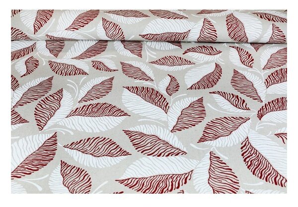 Terítő bordó levelek 50x150 cm