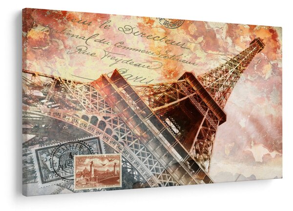 Kép - Eiffel-torony vintage stílusban (90x60 cm)