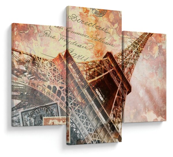 Kép - Eiffel-torony vintage stílusban (90x60 cm)