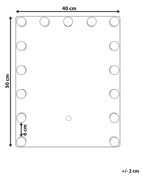 LED fürdőszobai tükör LUCENAY 40 cm 50 cm Ezüst