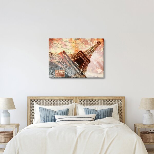 Kép - Eiffel-torony vintage stílusban (70x50 cm)