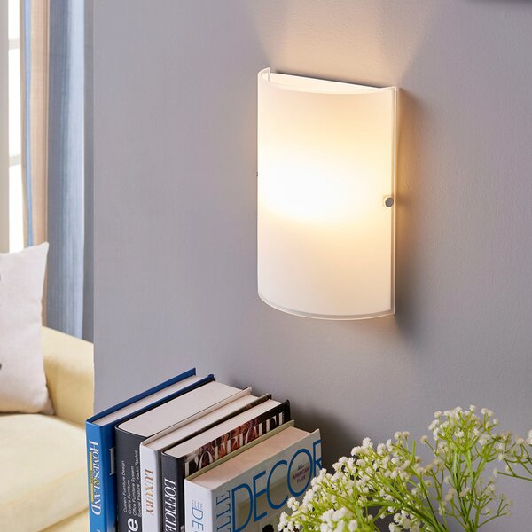 Fali Lámpa Lindby, Giulia, dimmable, Fehér, Nappali, Üveg, Modern