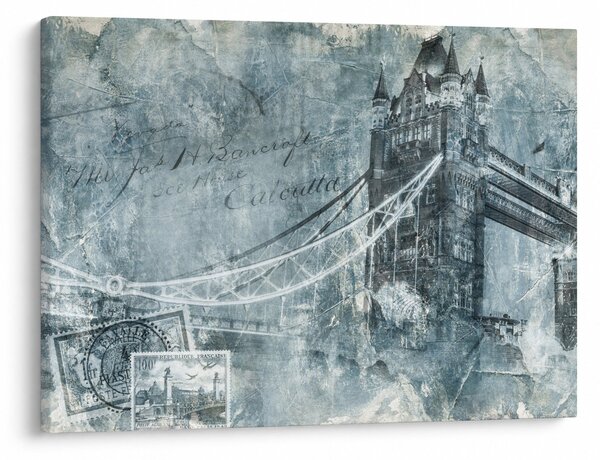 Kép - Tower Bridge hideg tónusokkal (70x50 cm)