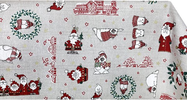 Anyag PamutWeihnachtsmann bézs, m. 140 cm