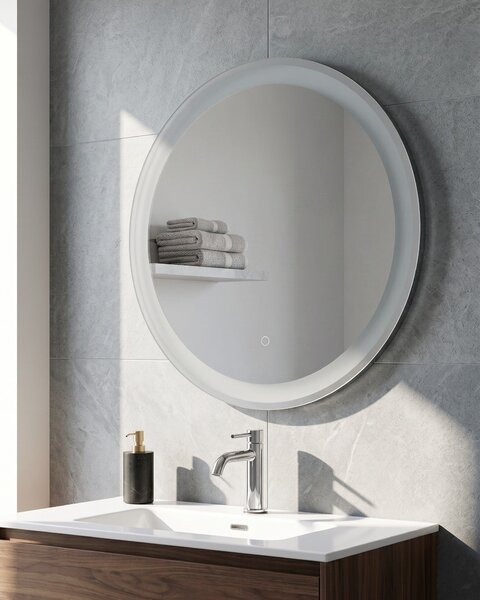Sminktükör BRINAY 58 cm 58 cm Ezüst