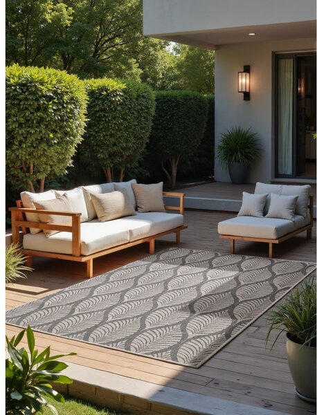 Szürke-elefántcsont színű kültéri-beltéri szőnyeg 160x230 cm Duet Liora – NORTHRUGS