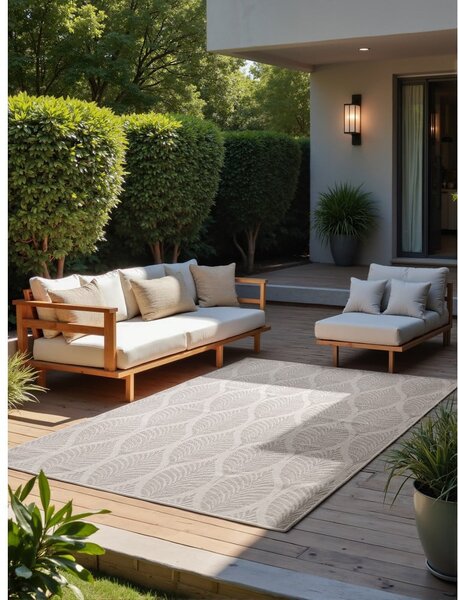 Szürke-elefántcsont színű kültéri-beltéri szőnyeg 160x230 cm Duet Liora – NORTHRUGS