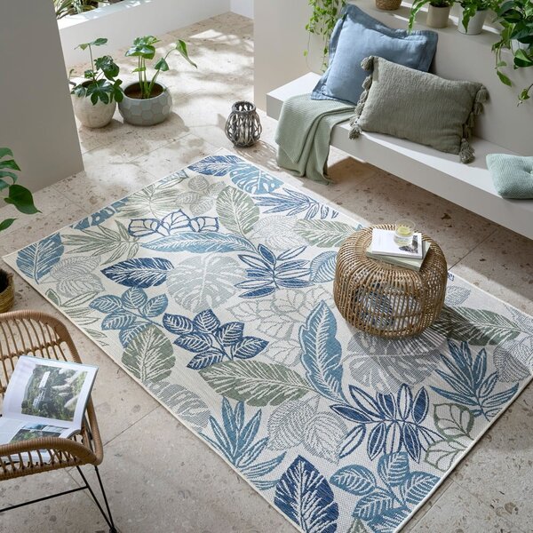 Zöld-kék kültéri-beltéri szőnyeg 120x170 cm Bella Leaf – Flair Rugs