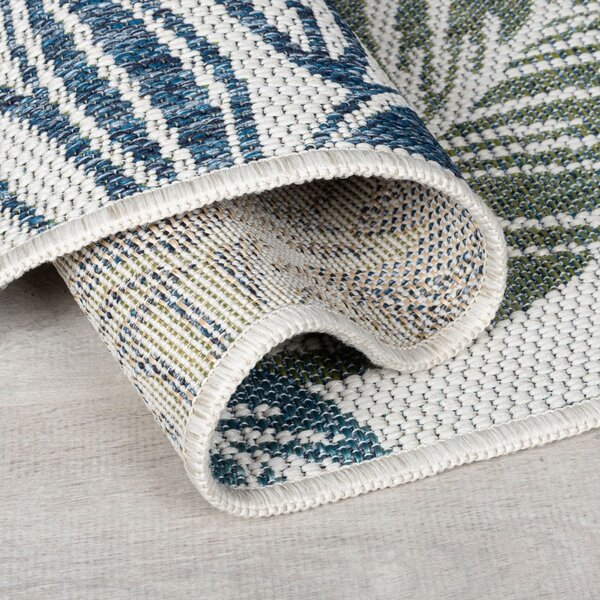Zöld-kék kültéri-beltéri szőnyeg 120x170 cm Bella Leaf – Flair Rugs