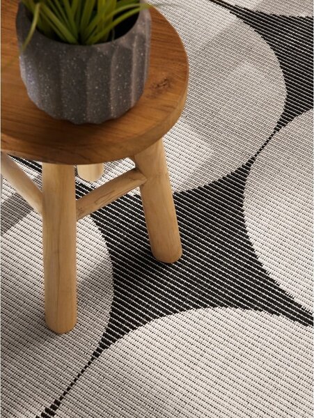 Fekete-fehér kültéri-beltéri szőnyeg 160x230 cm Duet Bowen – NORTHRUGS
