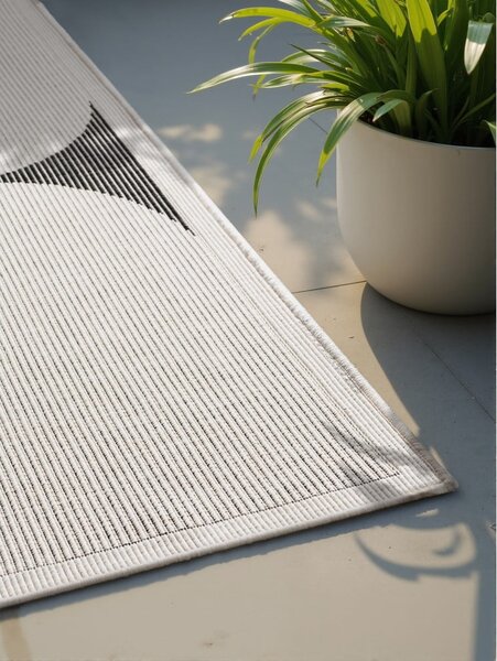 Fekete-fehér kültéri-beltéri szőnyeg 160x230 cm Duet Bowen – NORTHRUGS