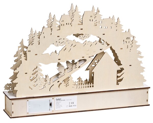 Karácsonyi dekoráció LED GOKSJO 33 cm Világosbarna