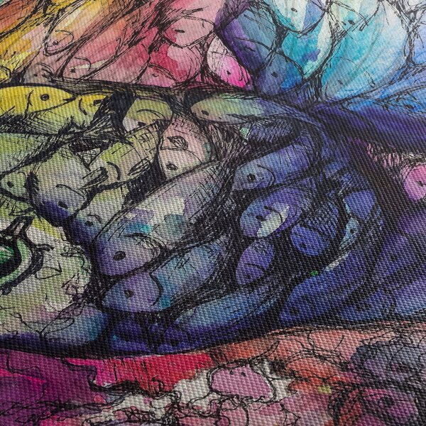 Kép - színes hal (90x60 cm)