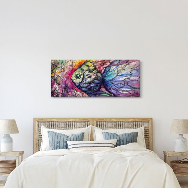 Kép - színes hal (120x50 cm)