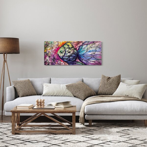 Kép - színes hal (120x50 cm)