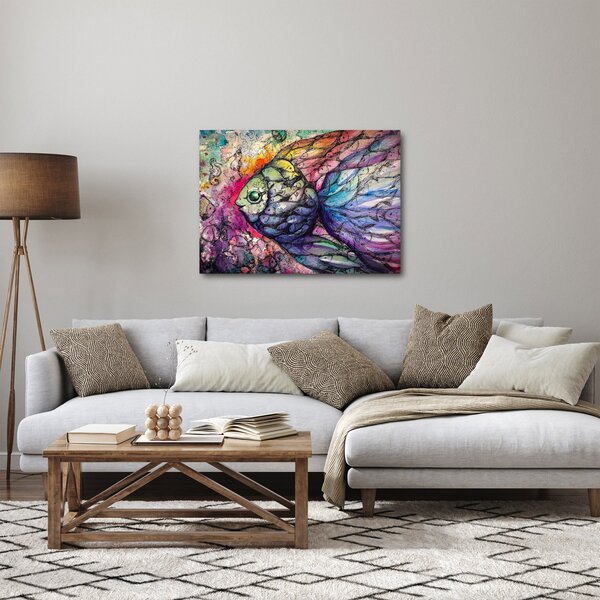 Kép - színes hal (70x50 cm)