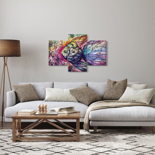 Kép - színes hal (90x60 cm)