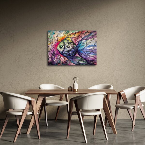 Kép - színes hal (70x50 cm)