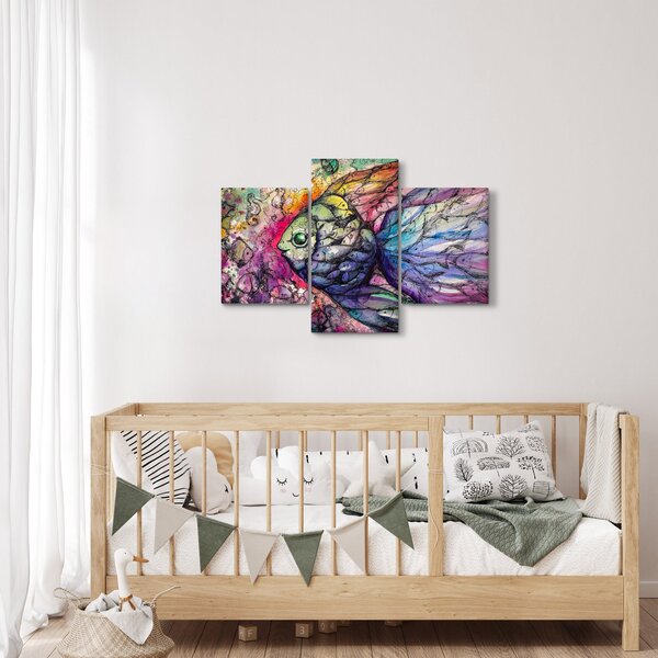 Kép - színes hal (90x60 cm)