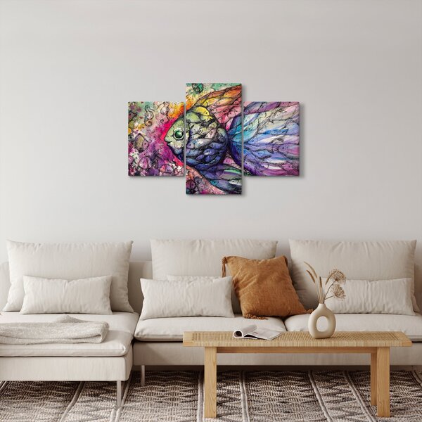 Kép - színes hal (90x60 cm)