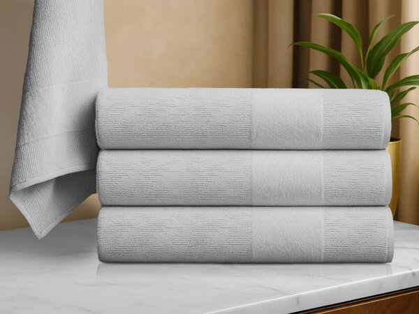 CARRARA törölköző 70x140 cm világosszürke, 100% pamut