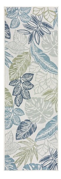 Zöld-kék kültéri-beltéri szőnyeg 80x230 cm Bella Leaf – Flair Rugs