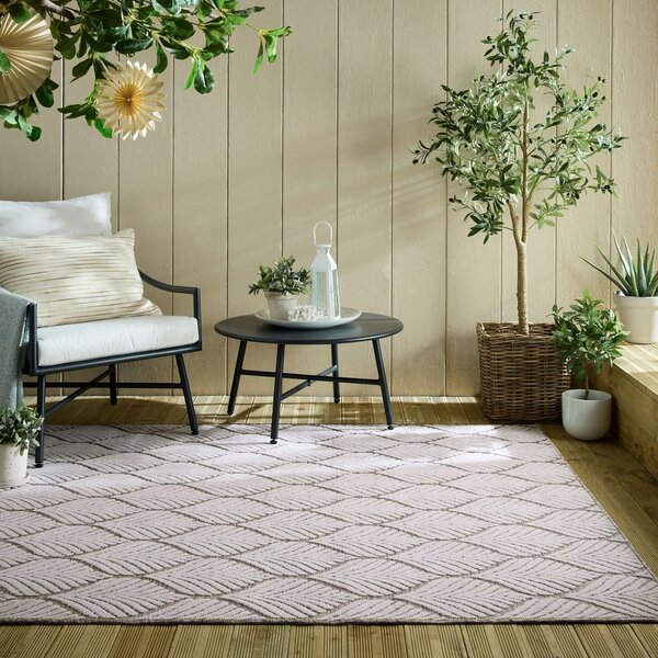 Elefántcsont színű kültéri-beltéri szőnyeg 80x150 cm Elm Leaf – Flair Rugs