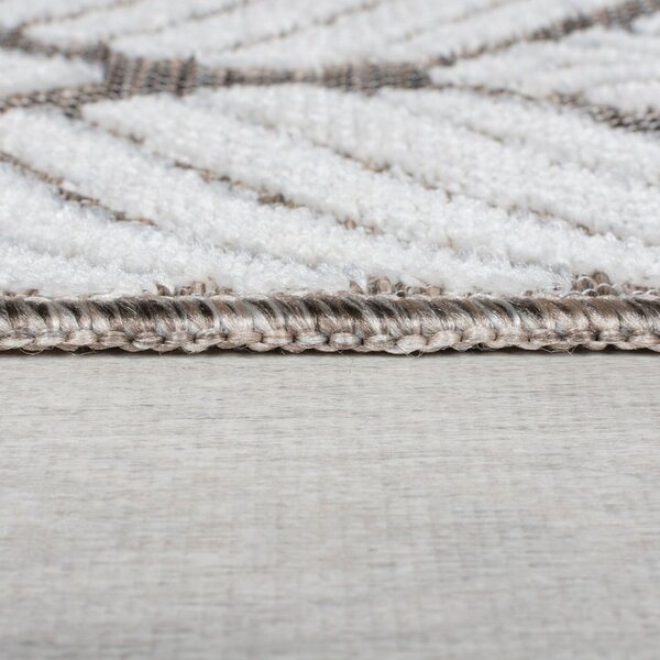 Elefántcsont színű kültéri-beltéri szőnyeg 80x150 cm Elm Leaf – Flair Rugs