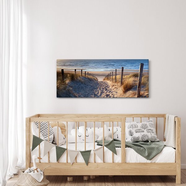 Kép - Út az északi-tengeri strandra, Hollandia (120x50 cm)