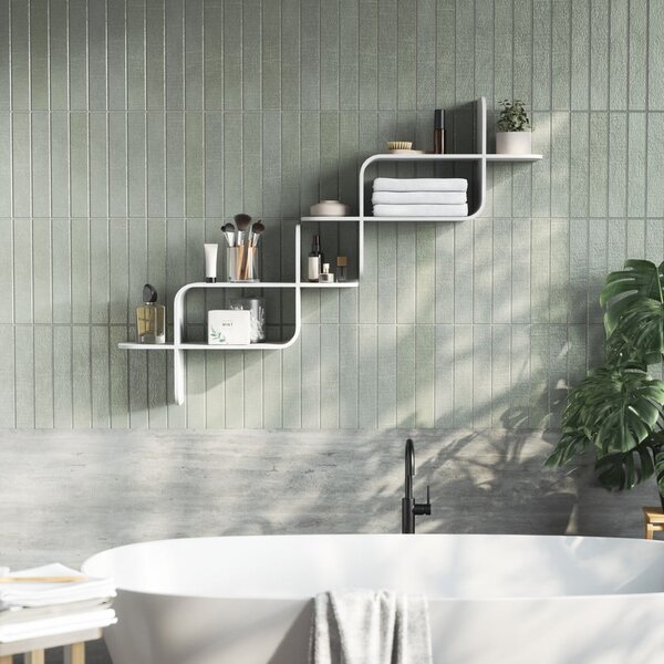 Fehér többszintes kaucsukfa fali polc 62 cm Montage – Umbra