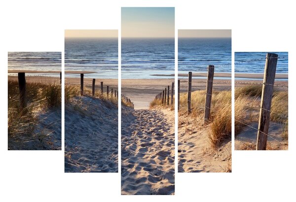 Kép - Út az északi-tengeri strandra, Hollandia (150x105 cm)