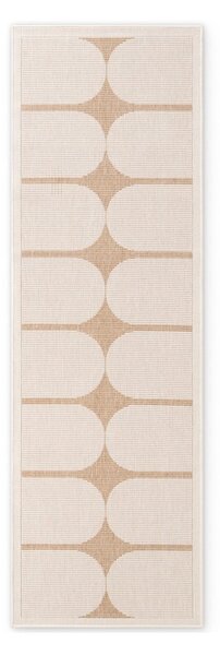Bézs-elefántcsont színű kültéri-beltéri futószőnyeg 80x250 cm Duet Bowen – NORTHRUGS