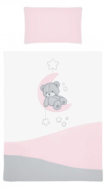 5-részes ágyneműhuzat Belisima Teddy Bear 90/120 rózsaszín