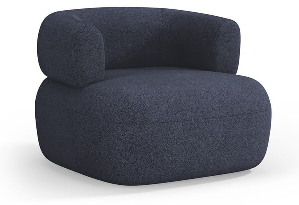 Sötétkék buklé fotel Jenny – Micadoni Home