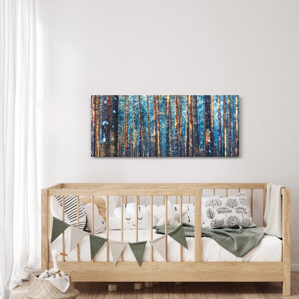 Kép - téli erdő (120x50 cm)
