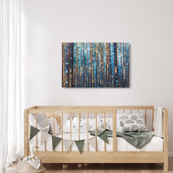 Kép - téli erdő (90x60 cm)