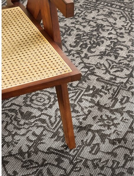 Fekete-fehér kültéri-beltéri szőnyeg 200x290 cm Duet Kona – NORTHRUGS