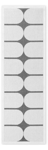 Fekete-fehér kültéri-beltéri futószőnyeg 80x250 cm Duet Bowen – NORTHRUGS