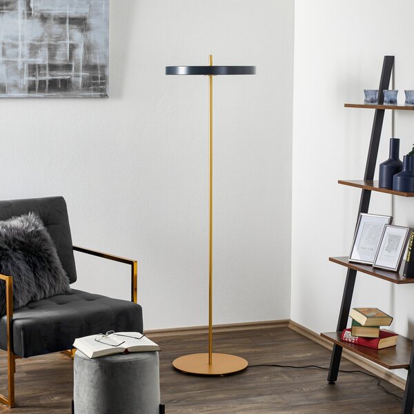 Állólámpa UMAGE, Asteria Floor, dimmable, Fekete, Nappali, Fém, Dizájn